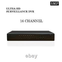 5MP HD Ultra Smart CCTV Surveillance 16CH Video Recorder DVR HDMI H. 265 HDMI BNC