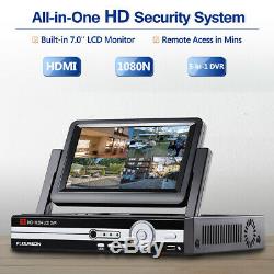 7 4CH 1080N DVR Record 1080P CCTV IR Home Surveillance Security Camera System