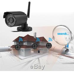 7 LCD Monitor Recorder Outdoor Wireless CCTV DVR Video 3 Camera Security System