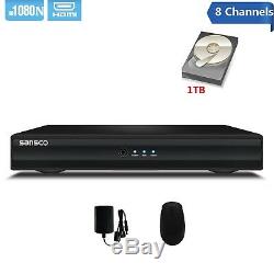8CH 1080N 5in1 HDMI Network CCTV DVR Video Recorder Home Security System+1TB HDD