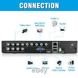 8CH 1080P CCTV DVR IP Camera Security AHD DVR Home Video Recorder NVR System Kit