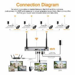 8CH 1080P HD 3000TVL DVR Recorder Outdoor Security CCTV IP Camera NVR System Kit