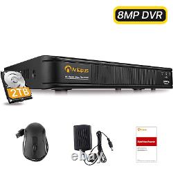 8CH 4K DVR H. 265+ 2TB Hard Drive Video Recorder For Anlapus CCTV Camera System