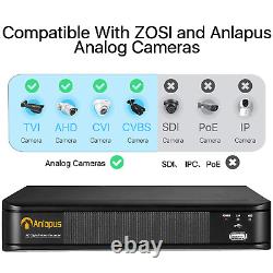 8CH 4K DVR H. 265+ 2TB Hard Drive Video Recorder For Anlapus CCTV Camera System