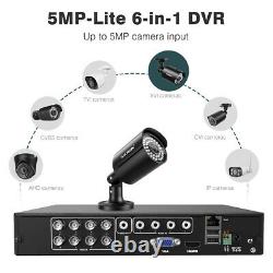 8CH 5MP-Lite 1080P 6-in-1 Video DVR Recorder XVI Weatherproof CCTV Camera System