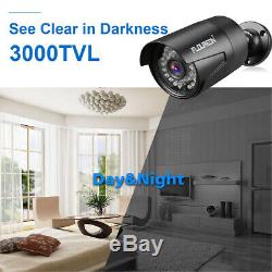 8CH AHD DVR Recorder 1080P CCTV Surveillance Outdoor Camera Home Security System