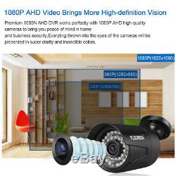 8CH HDMI 1080N DVR Recorder 1080P HD Outdoor CCTV Security Cameras System 1TB HD