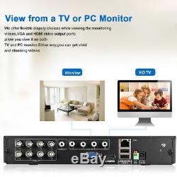 8CH HDMI 1080N DVR Recorder 1080P HD Outdoor CCTV Security Cameras System 1TB HD