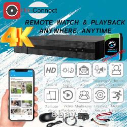 8MP 4K 5MP CCTV System Kit Full HD DVR Recorder Outdoor HDD Home With Hard Drive