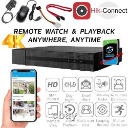 8MP 4K 5MP CCTV System Kit Full HD DVR Recorder Outdoor HDD Home With Hard Drive