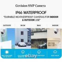 8MP CCTV System 8CH 4K Ultra HD DVR 8MP Camera Home Security Kit Night Vision UK