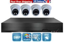8 Channel CCTV DVR Video Recorder With 5 MP 602E Color View Waterproof Cameras
