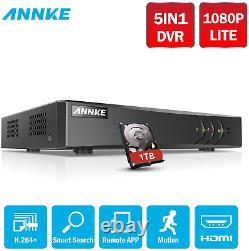 ANNKE 1080P Lite 8 Channel CCTV DVR Digital Video Recorder +1TB Hard Drive With