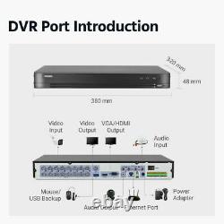 ANNKE 16CH Channel 4K Video 8MP H. 265+DVR Digital Video Recorder Remote Access