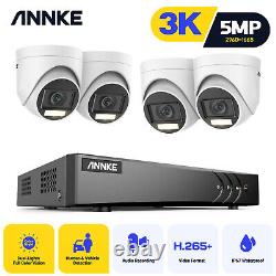 ANNKE 3K 5MP Colorvu CCTV System Audio Mic Security Camera 8CH H. 265+ Video DVR