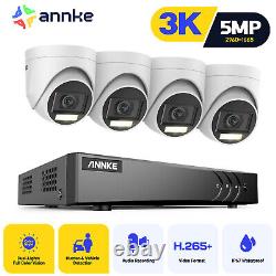 ANNKE 3K Colorvu CCTV System Audio In Security Camera 5MP 8CH H. 265+ DVR Record