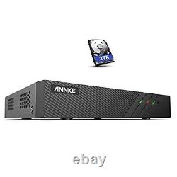 ANNKE 6MP PoE NVR 8 Channel CCTV Camera System Network Video Recorder with 2TB