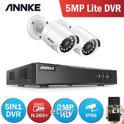 ANNKE 8CH 1080P CCTV System Security Camera 5MP Lite H. 265+ DVR Night Vision Kit
