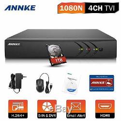 ANNKE CCTV Camera System 4CH 1080N Onvif DVR Recorder for Indoor/Outdoor 1TB