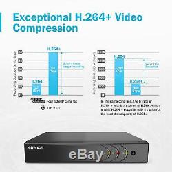 ANNKE CCTV Camera Systems 1080P Lite 8+2CH DVR Recorder with 4x 1080P HD Outdoor B