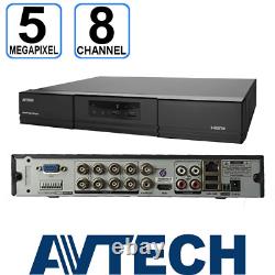 AVTECH 5MP HD DVR XVR 8CH CCTV SECURITY RECORDER 1080P HDMI CVI TVI AHD UK Spec
