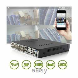 Abowone 16 Channel DVR Recorder Hybrid H. 264 CCTV Security Camera System Digital