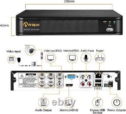 Anlapus 1080p CCTV Camera System, 4CH 1080p H. 265+ Surveillance DVR with 1TB HDD