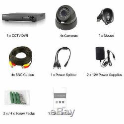 Blupont 1TB Full HD 1080P 4 CH Channel DVR CCTV Recorder+4x HD Cameras System UK