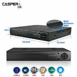 CASPERi CCTV 4CH DVR 5MP AHD TVI 1920P Digital Video Recorder VGA HDMI BNC UK