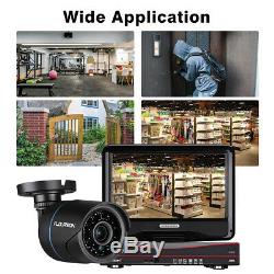 CCTV 4CH 1080N 10 Screen DVR Recorder 1080P 2MP Outdoor Security Camera System