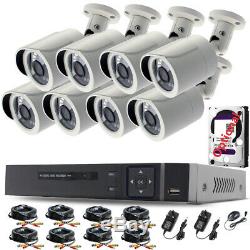 CCTV 4CH 8CH 1080P DVR Recorder 2.4MP In/Outdoor Security Camera System Kit UK