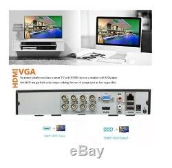 CCTV 4CH 8CH DVR Record HD 1080P WideAngle 2.8mm Home Security Camera System Kit