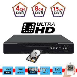 CCTV 5.0MP 4/8/16 Channel AHD HDMI DVR 1920P UHD Digital Video Recorder Mobile