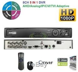 CCTV 8Channel HD 1080P Video Recorder Super NVR AHD TVI CVI DVR 5-in-1