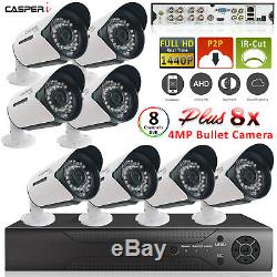 CCTV 8 Channel DVR Video Recorder SYSTEM + 8x BULLET OUTDOOR CAMERA KIT IR LEDs