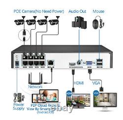 CCTV Camera 8CH 1080 Security Alarm System 2Way Audio Digital Video Recorder