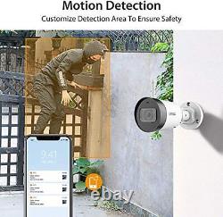 CCTV Camera System, 4 Channel 1080P H. 265 Surveillance DVR with 4Pcs 1080P IP67