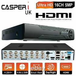 CCTV DVR 16 Channel 5MP 4K Digital Video Recorder VGA HDMI BNC Ultra HD 1920P