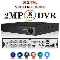 CCTV DVR 2MP 4/8/16 Channel Video Recorder With Hard Drive For Camera System UK