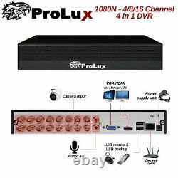 CCTV DVR 4/8/16 Channel Prolux 1080 Smart Security Video Recorder HDMI AOC Dahua