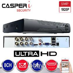 CCTV DVR 5MP 8CH 1920P Ultra HD 4in1 Surveillance System HDMI BNC ADAPTER VGA UK