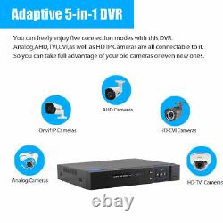 CCTV DVR Recorder 4 Channel With 1TB Hard Drive 4CH AHD HD VGA HDMI BNC NEW UK