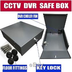 CCTV Safe Box For DVR Recorder Security Lockable Matal Box With Fan 15x15x5