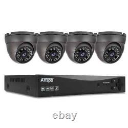 Cctv 2.4mp 1080p Camera Security System Kit 4ch Dvr H265 Ir 1tb Hard Drive