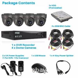 Cctv 2.4mp 1080p Camera Security System Kit 4ch Dvr H265 Ir 1tb Hard Drive