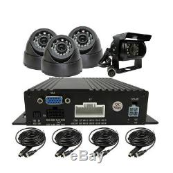 DIY 4 Channel 512G SD Car Vehicle DVR MDVR Video Recorder CCTV Rear View Camera