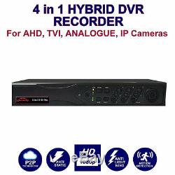 DVR 8 Channel CCTV RECORDER P2P HD 1080P HDMI for TVI AHD IP Camera UK spec
