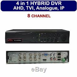DVR 8 Channel CCTV RECORDER P2P HD 1080P HDMI for TVI AHD IP Camera UK spec