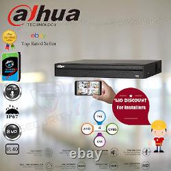 Dahua 4/8CH 8MP HDMI DVR 1080P CCTV Camera Security System Kit Hikvision quality