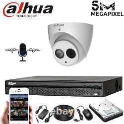 Dahua Audio CCTV 5MP Security Camera System 8CH 4CH DVR Home Surveillance KIT